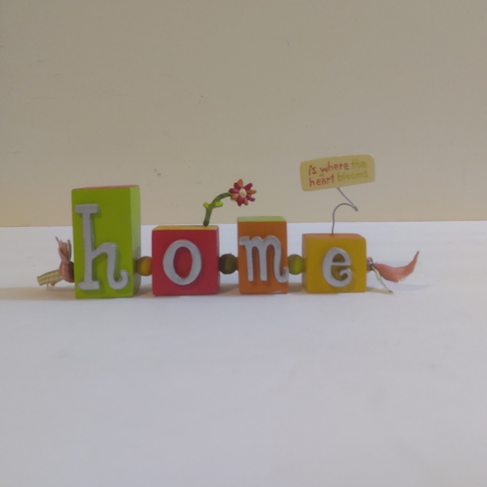 Home is Where The Heart Blooms  2" x 5" Sign of Home